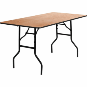 5’ x 2.5’ plywood rectangle tables